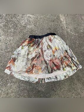Bebe floral shiny sparkly mini skirt medium
